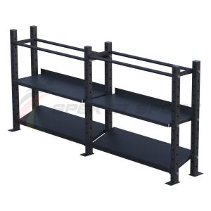 Купить Модульный стеллаж для гантелей, гирь и медболов 2580х430х1200 (2 секции) в Новотроицке 
