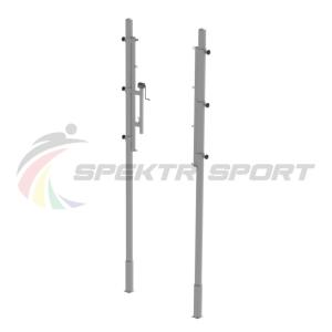 Купить Стойки волейбольные универсальные с механизмом натяжения, в стаканах с крышками в Новотроицке 