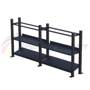 Купить Модульный стеллаж для гантелей, гирь и медболов 3780х430х1200 (2 секции) в Новотроицке 