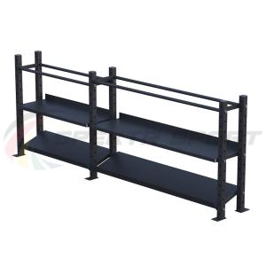 Купить Модульный стеллаж для гантелей, гирь и медболов 3180х430х1200 (2 секции) в Новотроицке 