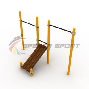 Купить Турники разновысотные Воркаут с лавочкой для пресса SP WRK-36_76mm в Новотроицке 